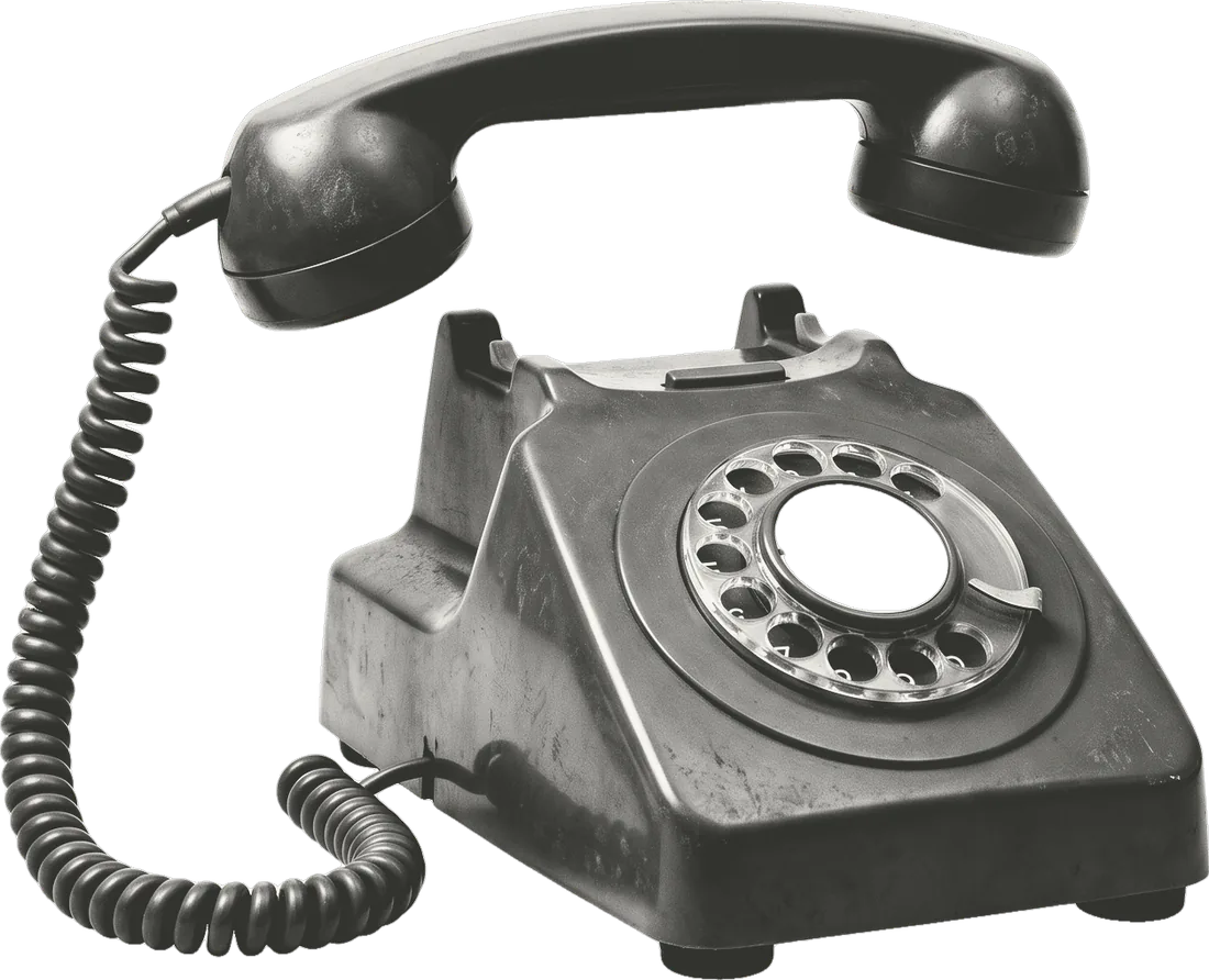 teléfono de disco antiguo